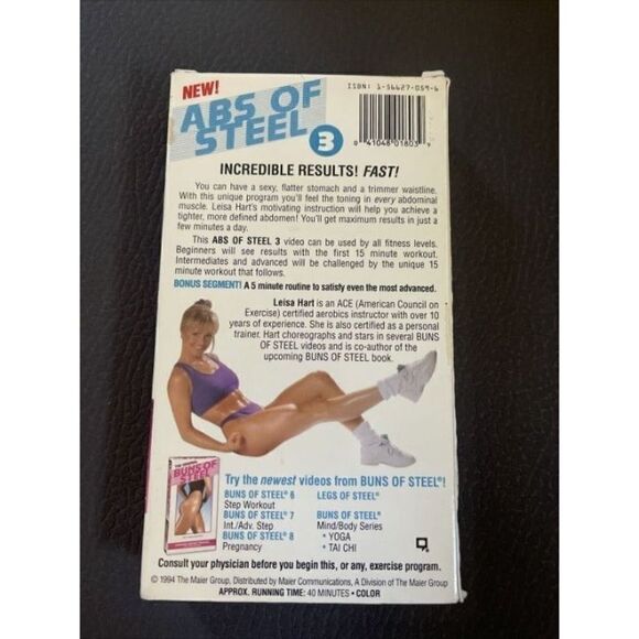 Abs of Steel - V. 3 Beginner/Intermediate (VHS, 1994) - Picture 3 of 5